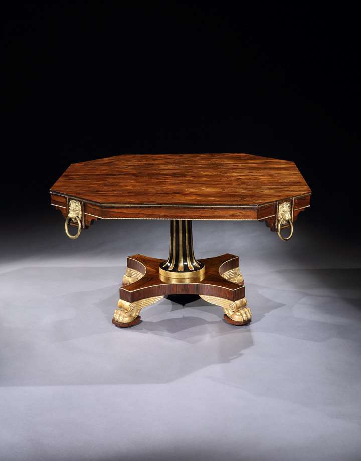A REGENCY CENTRE TABLE ATTRIBUTED TO MARSH, TATHAM, BAILEY & SAUNDERS